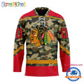 NHL Chicago Blackhawks Camo Veterans Custom Hockey Jersey