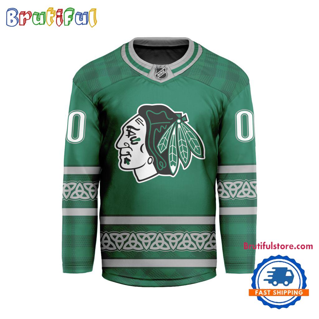 NHL Chicago Blackhawks For St.Patrick’s Day Limited New Hockey Jersey
