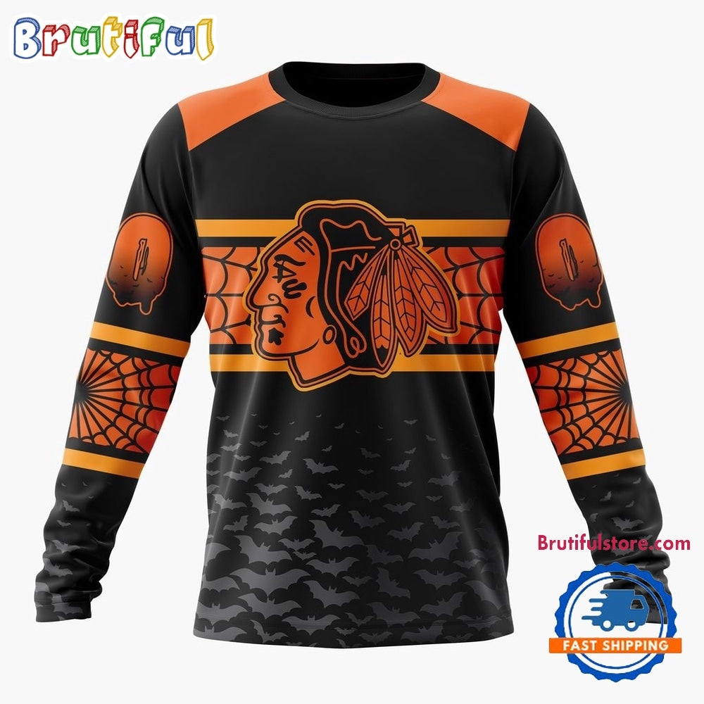 NHL Chicago Blackhawks Halloween Design Personalized Hoodie, T Shirt, Sweatshirt