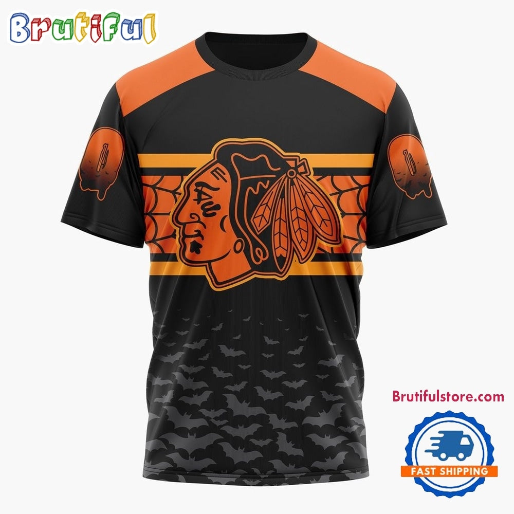 NHL Chicago Blackhawks Halloween Design Personalized Hoodie, T Shirt, Sweatshirt