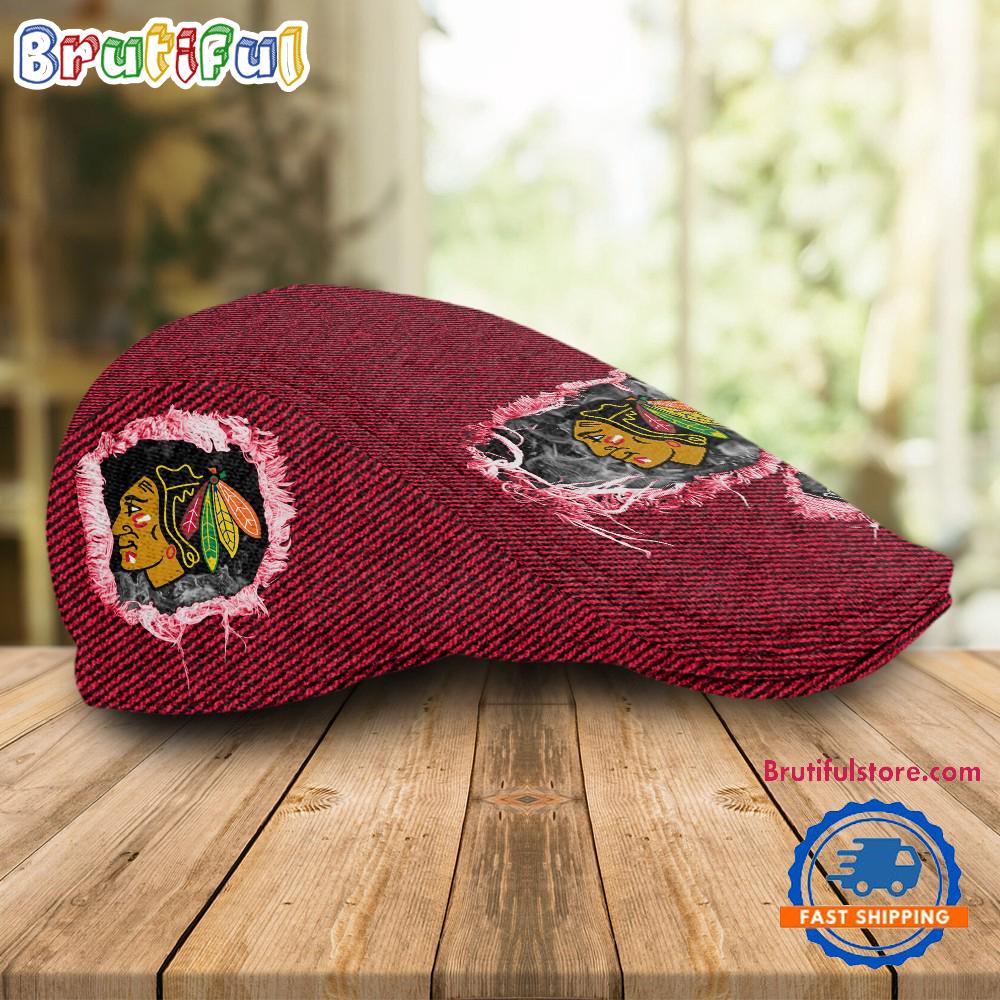 NHL Chicago Blackhawks Hockey Logo Team Design Jeff Cap