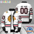 NHL Chicago Blackhawks Hockey Team Personalized Away New Puffer Jacket