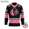 NHL Chicago BlackHawks In October We Wear Pink Breast Cancer Design Hockey Jersey