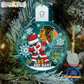 NHL Chicago Blackhawks Personalized Santa Claus Hockey Team Logo Christmas Led Acrylic Ornament