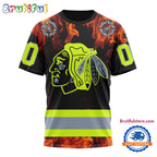 NHL Chicago Blackhawks Special Honoring Firefighters Design T Shirt, Hoodie, Sweatshirt