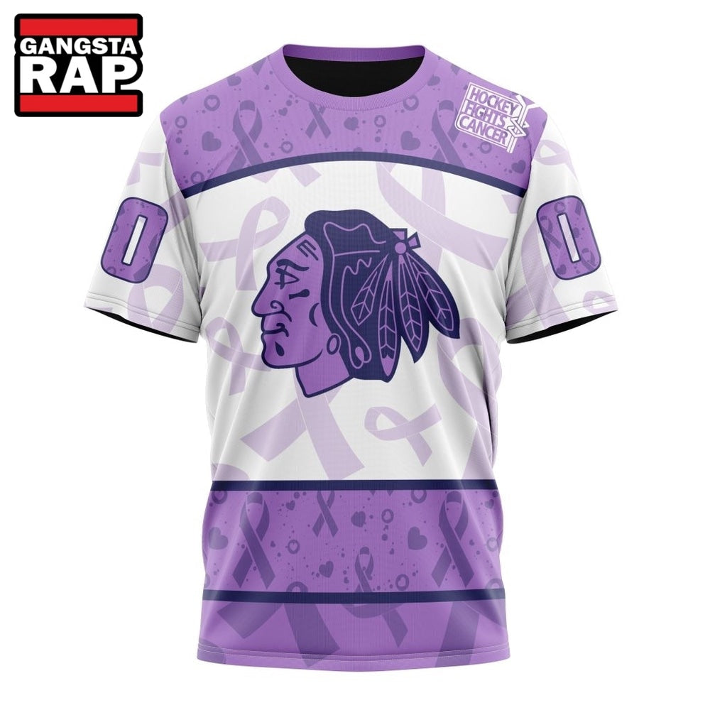 NHL Chicago Blackhawks Special Lavender Fight Cancer Hoodie, T Shirt