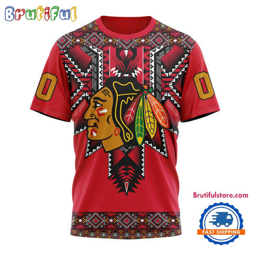NHL Chicago Blackhawks Special Native American Heritage Design T Shirt, Hoodie, Sweatshirt