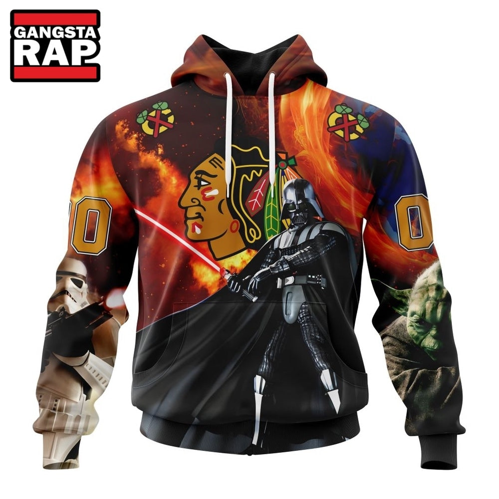 NHL Chicago BlackHawks x Star War Specialized Design Hoodie, T Shirt