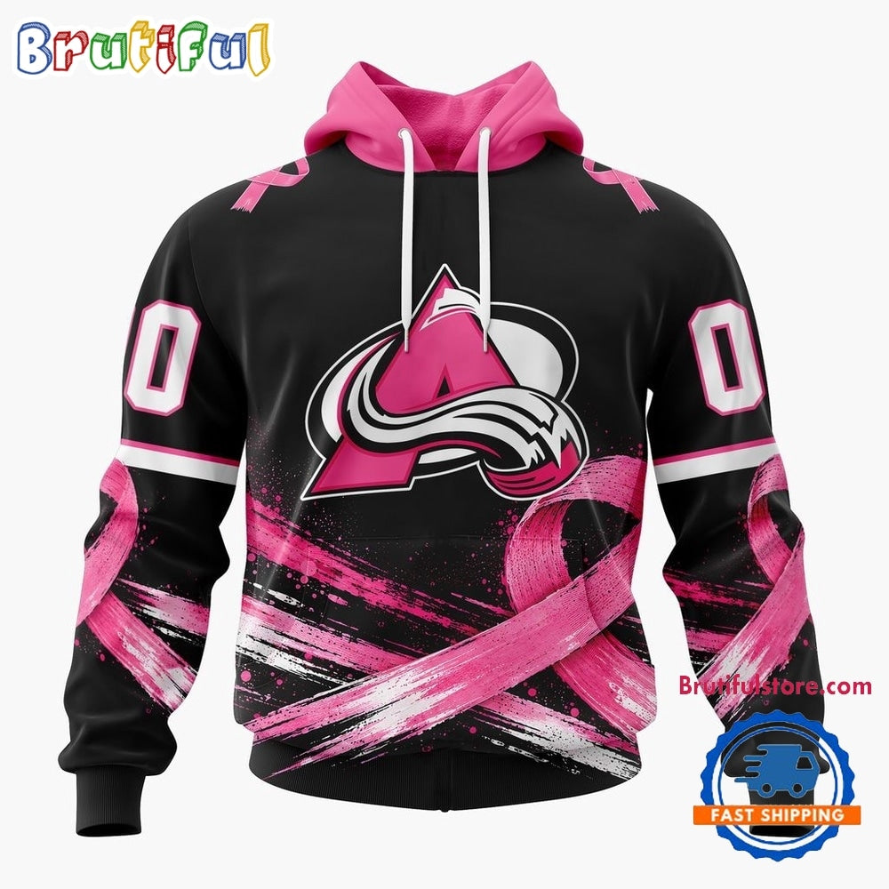 NHL Colorado Avalanche 2026 Hockey Pink Fights Breast Cancer Design Hoodie, TShirt, Sweatshirt