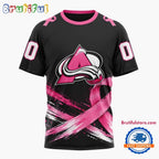 NHL Colorado Avalanche 2026 Hockey Pink Fights Breast Cancer Design Hoodie, TShirt, Sweatshirt