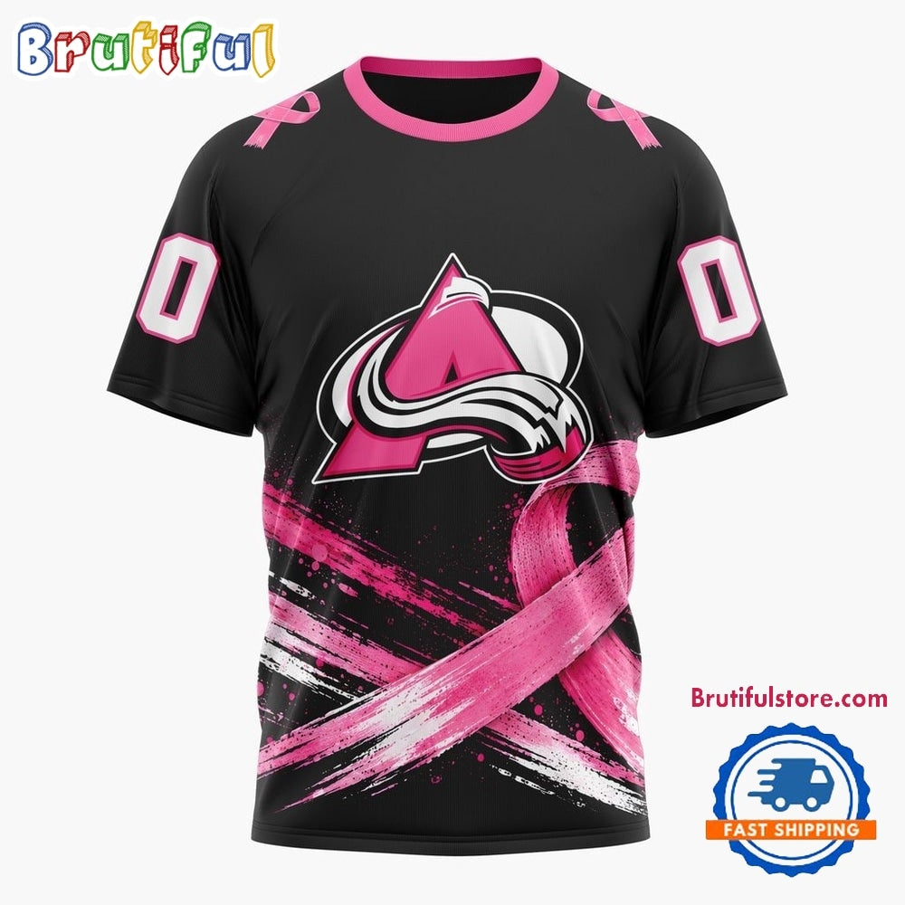 NHL Colorado Avalanche 2026 Hockey Pink Fights Breast Cancer Design Hoodie, TShirt, Sweatshirt