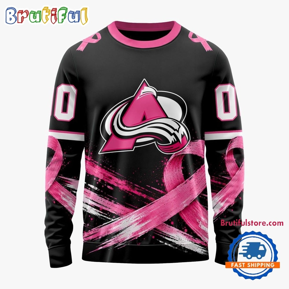 NHL Colorado Avalanche 2026 Hockey Pink Fights Breast Cancer Design Hoodie, TShirt, Sweatshirt