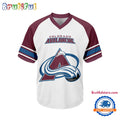 NHL Colorado Avalanche Hockey Team Design V-neck Mesh Short Sleeve Jersey