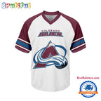 NHL Colorado Avalanche Hockey Team Design V-neck Mesh Short Sleeve Jersey