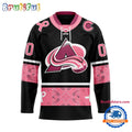 NHL Colorado Avalanche In October We Wear Pink Breast Cancer Design Hockey Jersey