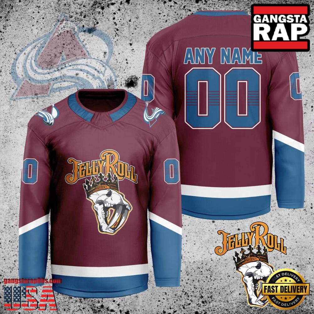 NHL Custom Name Number Colorado Avalanche Jelly Roll New Design Hockey Jersey