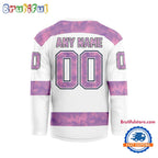 NHL Colorado Avalanche Personalized Hockey Fights Cancer Design Jersey