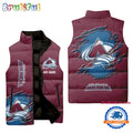 NHL Colorado Avalanche Personalized Hockey Logo Team Sleeveless Puffer Jacket