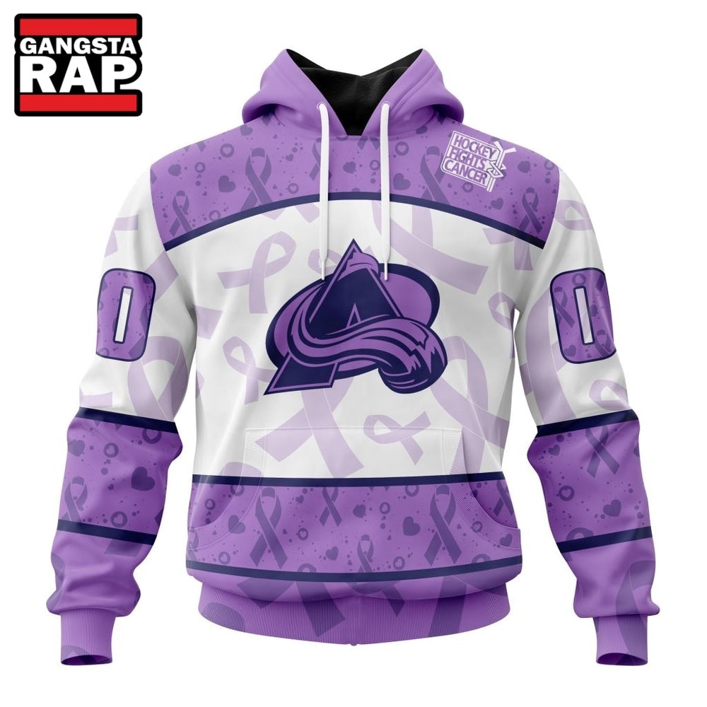 NHL Colorado Avalanche Special Lavender Fight Cancer Hoodie, T Shirt