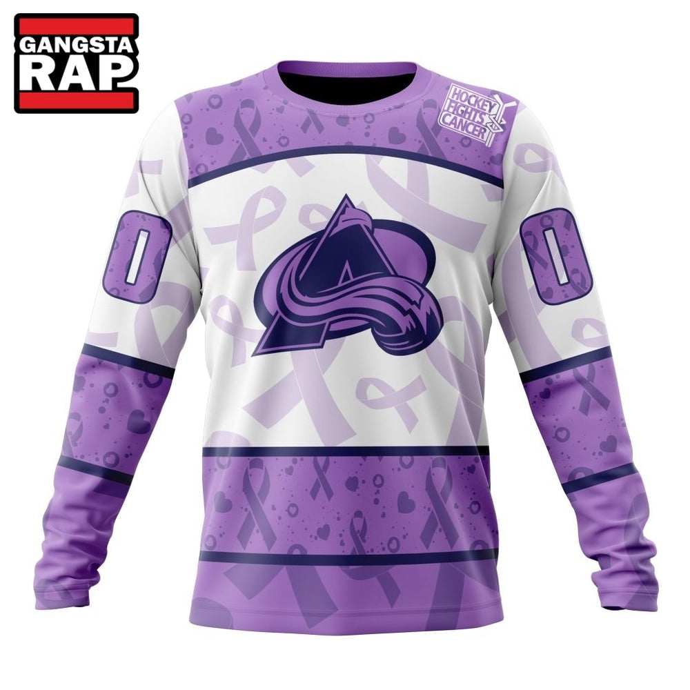 NHL Colorado Avalanche Special Lavender Fight Cancer Hoodie, T Shirt
