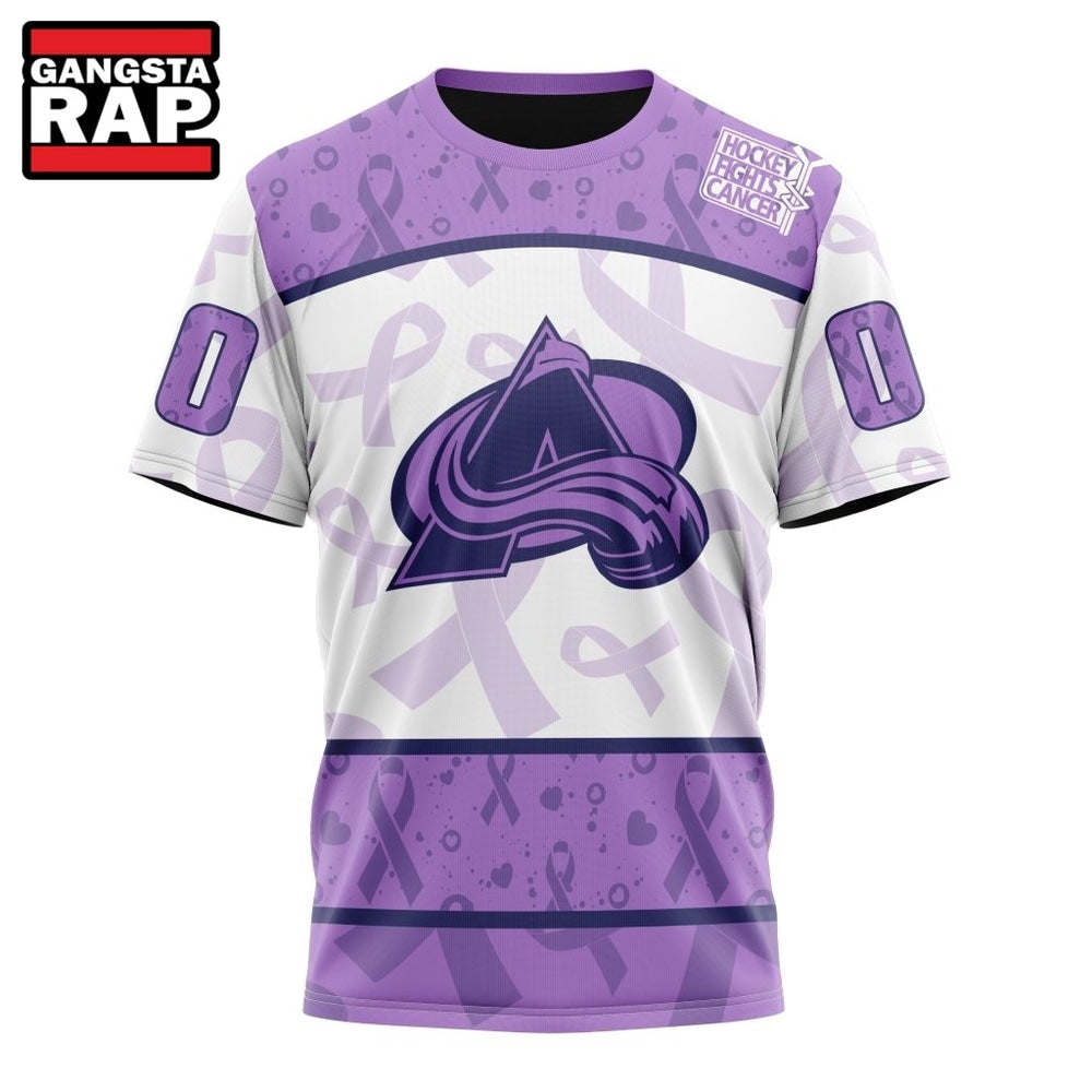 NHL Colorado Avalanche Special Lavender Fight Cancer Hoodie, T Shirt