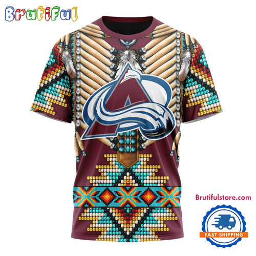 NHL Colorado Avalanche Special Native American Costume Hockey Team Design T Shirt, Hoodie, Sweatshirt
