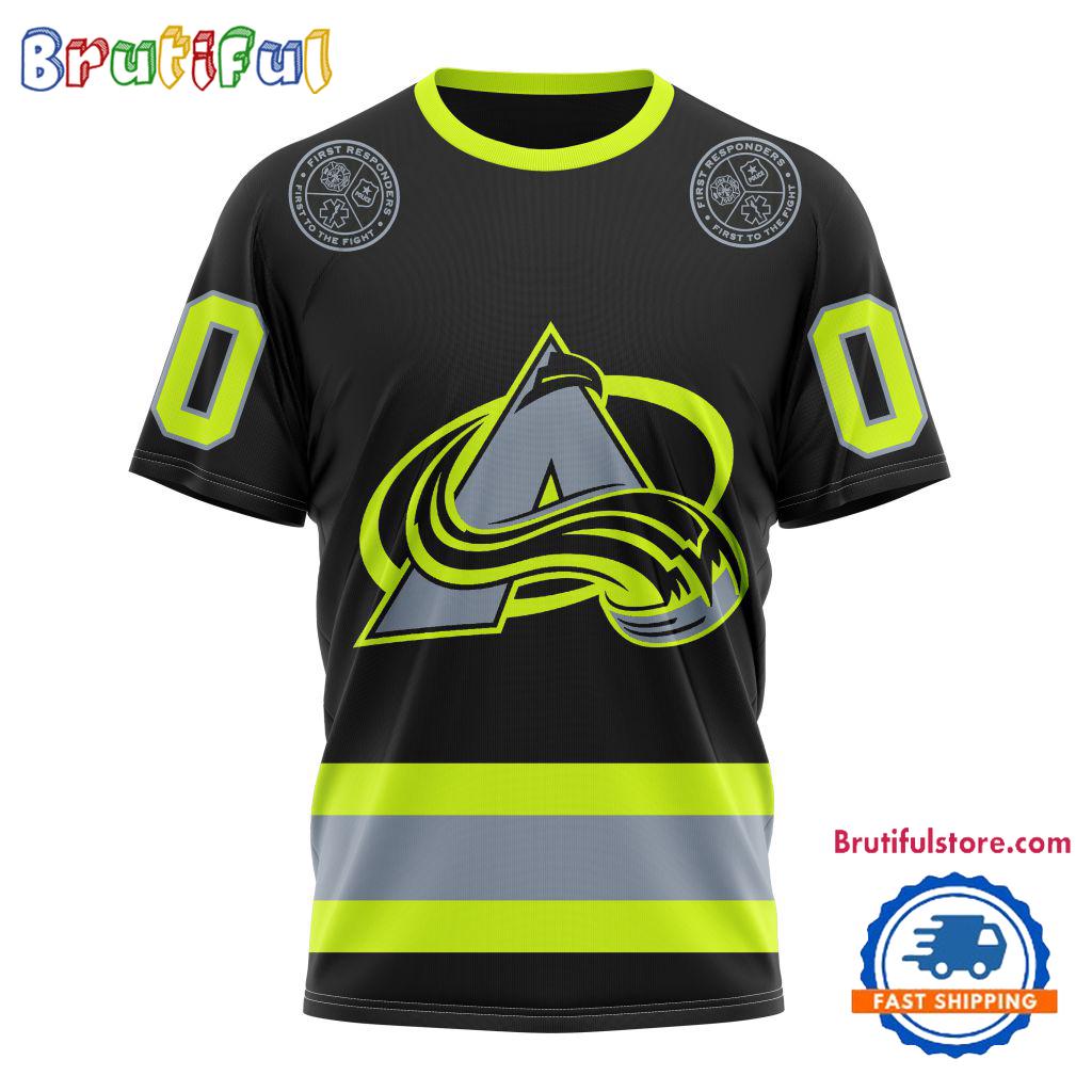 NHL Colorado Avalanche Specialized FireFighter Uniforms Color Design T Shirt