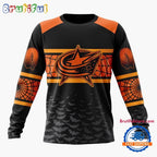 NHL Columbus Blue Jackets Halloween Design Personalized Hoodie, T Shirt, Sweatshirt