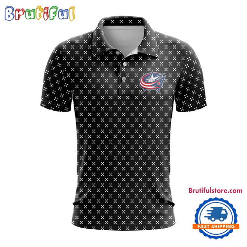 NHL Columbus Blue Jackets Hockey Team New Design Polo Shirt