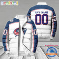 NHL Columbus Blue Jackets Hockey Team Personalized Away New Puffer Jacket