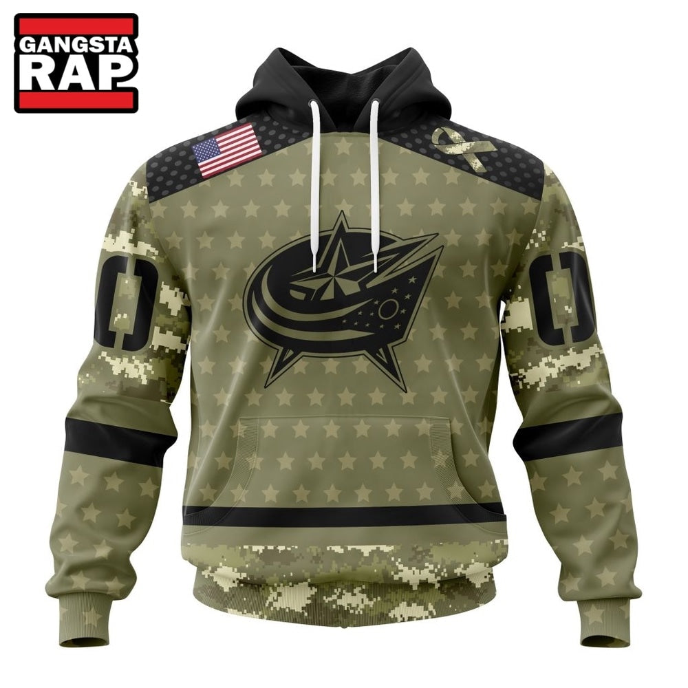 NHL Columbus Blue Jackets Special Camo Military Appreciation Hoodie, T Shirt
