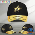 NHL Dallas Stars Black And Gold Design Cap Hats