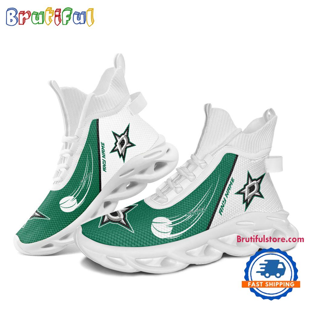 NHL Dallas Stars Custom Name High Top Max Soul Shoes, Hockey Team Design Shoes Sneaker