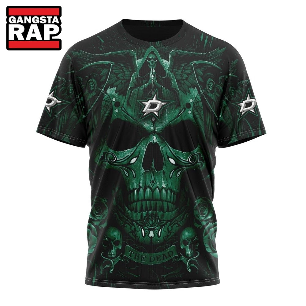 NHL Dallas Stars Special Design Halloween With Skull Art Hoodie, T Shirt