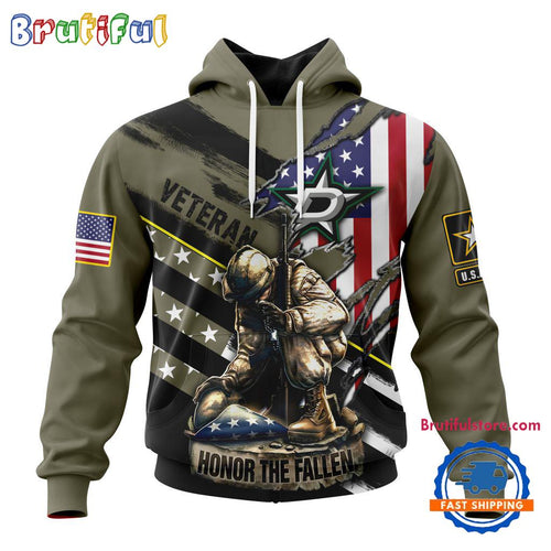 NHL Dallas Stars Special Hockey Honor Veterans And Their Families Hoodie, TShirt, Sweatshirt