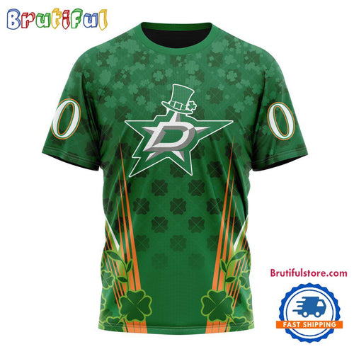 NHL Dallas Stars Special St. Patrick’s Day All Over Print Shirts
