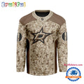 NHL Dallas Stars Special Veterans Military Desert Camouflage Design Hockey Jersey