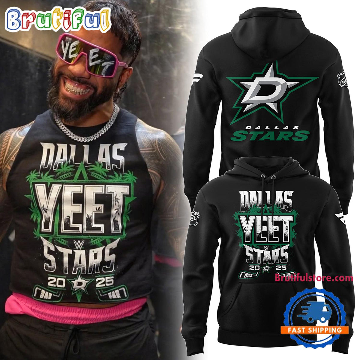 NHL Dallas Stars x YEET Hoodie T-Shirt