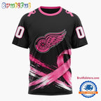 NHL Detroit Red Wings 2026 Hockey Pink Fights Breast Cancer Design Hoodie, TShirt, Sweatshirt