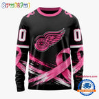 NHL Detroit Red Wings 2026 Hockey Pink Fights Breast Cancer Design Hoodie, TShirt, Sweatshirt