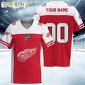 NHL Detroit Red Wings Hockey Team Personalized Football Jersey