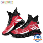 NHL Detroit Red Wings Personalized Name Hockey Team Design High Top Max Soul Shoes