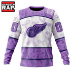 NHL Detroit Red Wings Special Lavender Fight Cancer Hoodie, T Shirt
