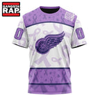 NHL Detroit Red Wings Special Lavender Fight Cancer Hoodie, T Shirt