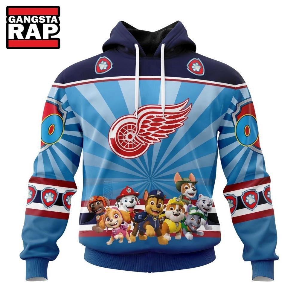 NHL Detroit Red Wings Special Paw Patrol Kits Hoodie, T Shirt