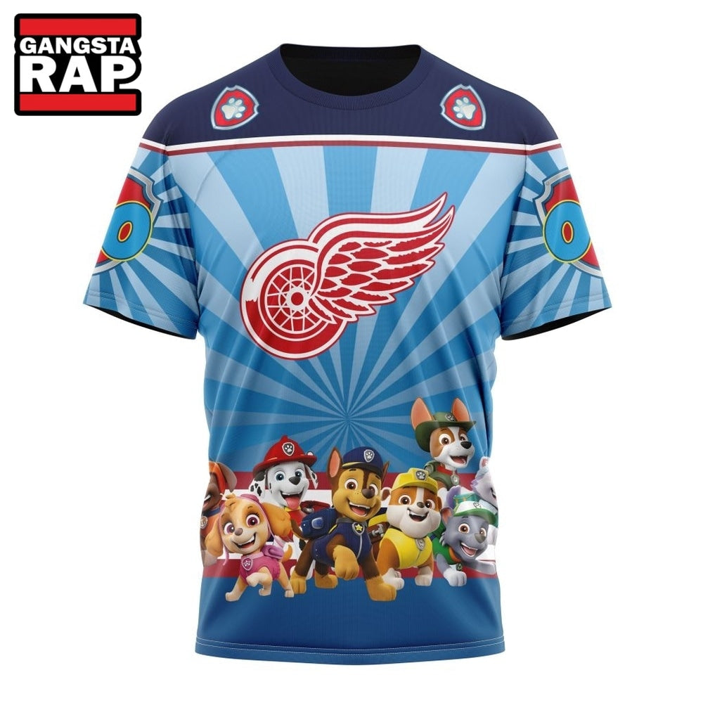 NHL Detroit Red Wings Special Paw Patrol Kits Hoodie, T Shirt
