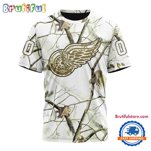 NHL Detroit Red Wings Special White Winter Hunting Camo T Shirt, Hoodie, Sweatshirt