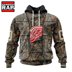NHL Detroit Red Wings Specialized Unisex Vest Kits With Realtree Camo Hoodie, T Shirt