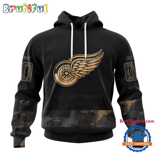 NHL Detroit Red Wings Veterans Military Appreciation Design Hoodie, Sweatshirt, TShirt