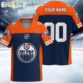 NHL Edmonton Oilers Hockey Team Personalized Football Jersey